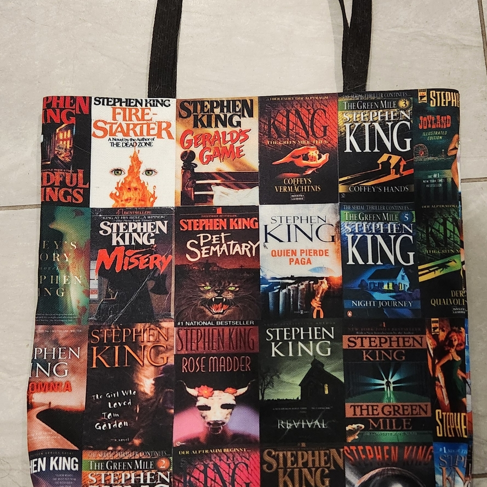 Stephen King's Book Covers Tote Bag
